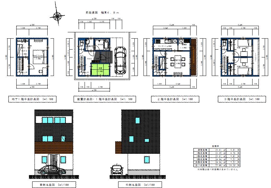 地下室付３階建てを狭小敷地で間取ってみるよ 狭小敷地で間取ってみるよ